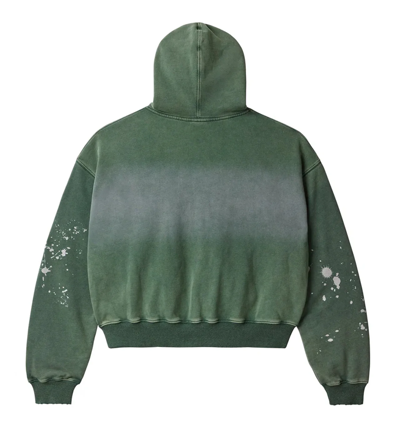 Vale Forever Paint Zip Up Hoodie Green - Image 2
