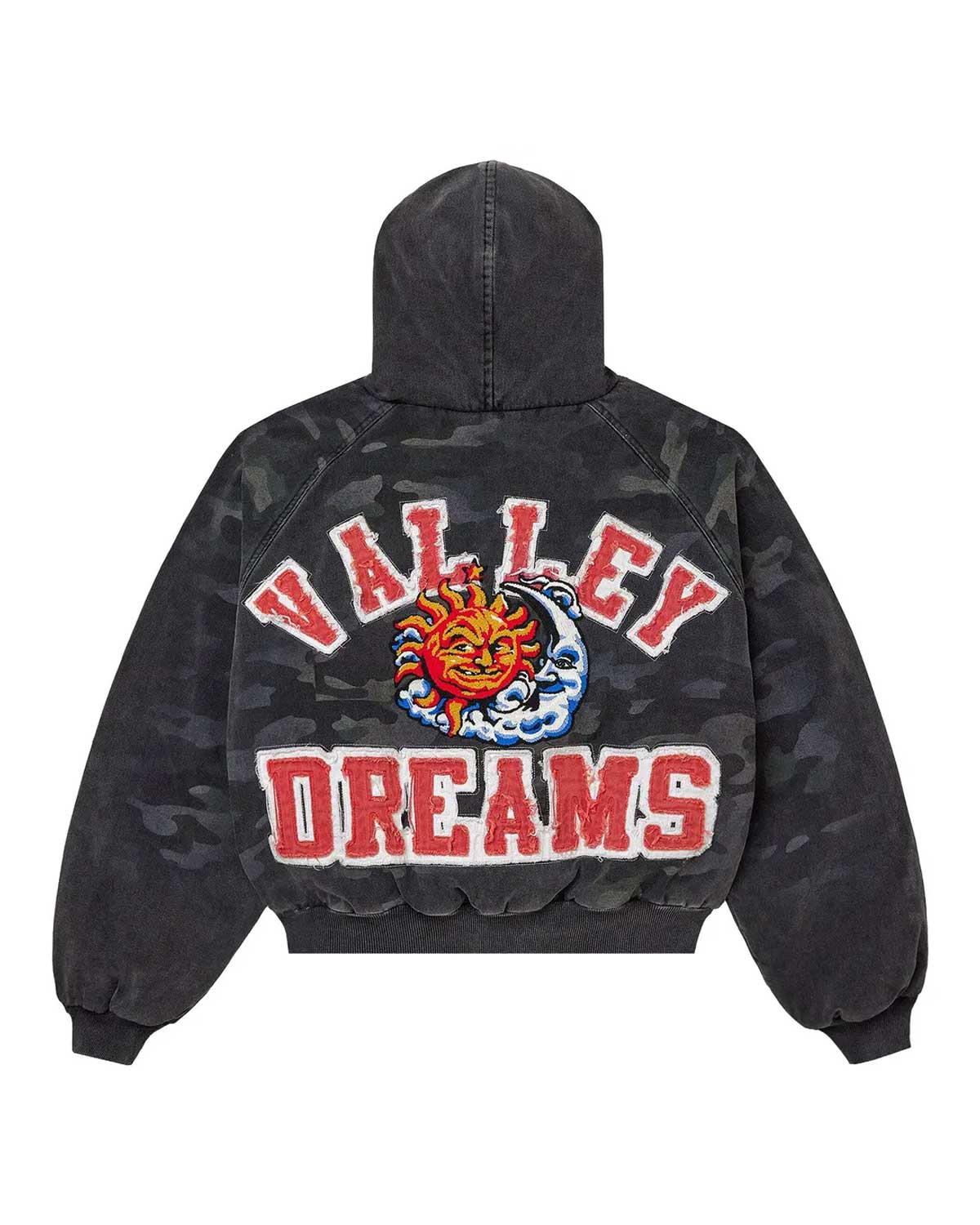 Vale Forever VSX Camo Hood Bomber Jacket Black - Image 2