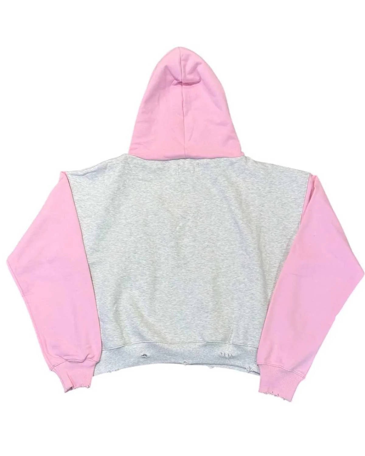 Vertabrae Classic Two-Tone Hoodie Grey/Pink - Image 2