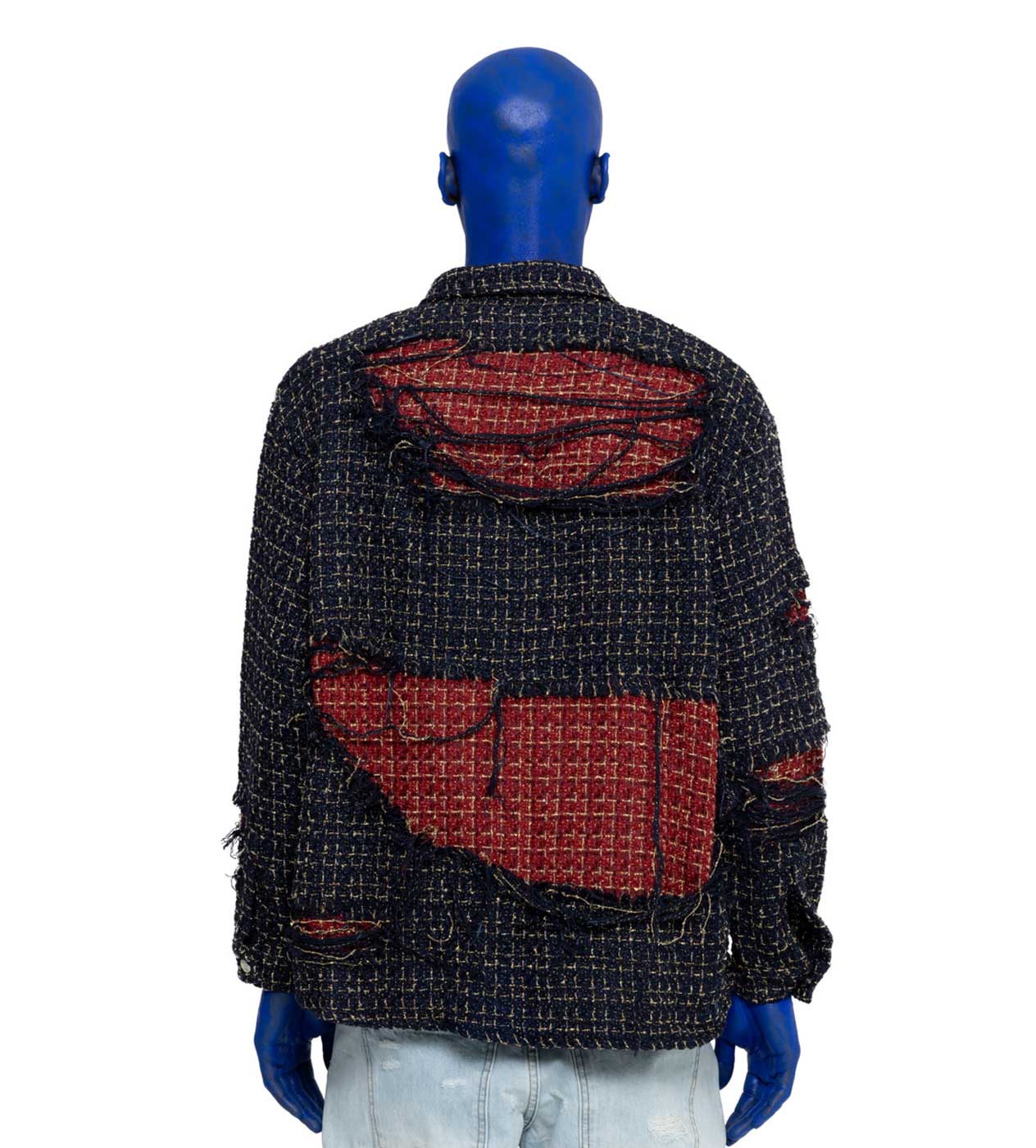 WNTD Distressed Double Layer Flannel Blue - Image 4