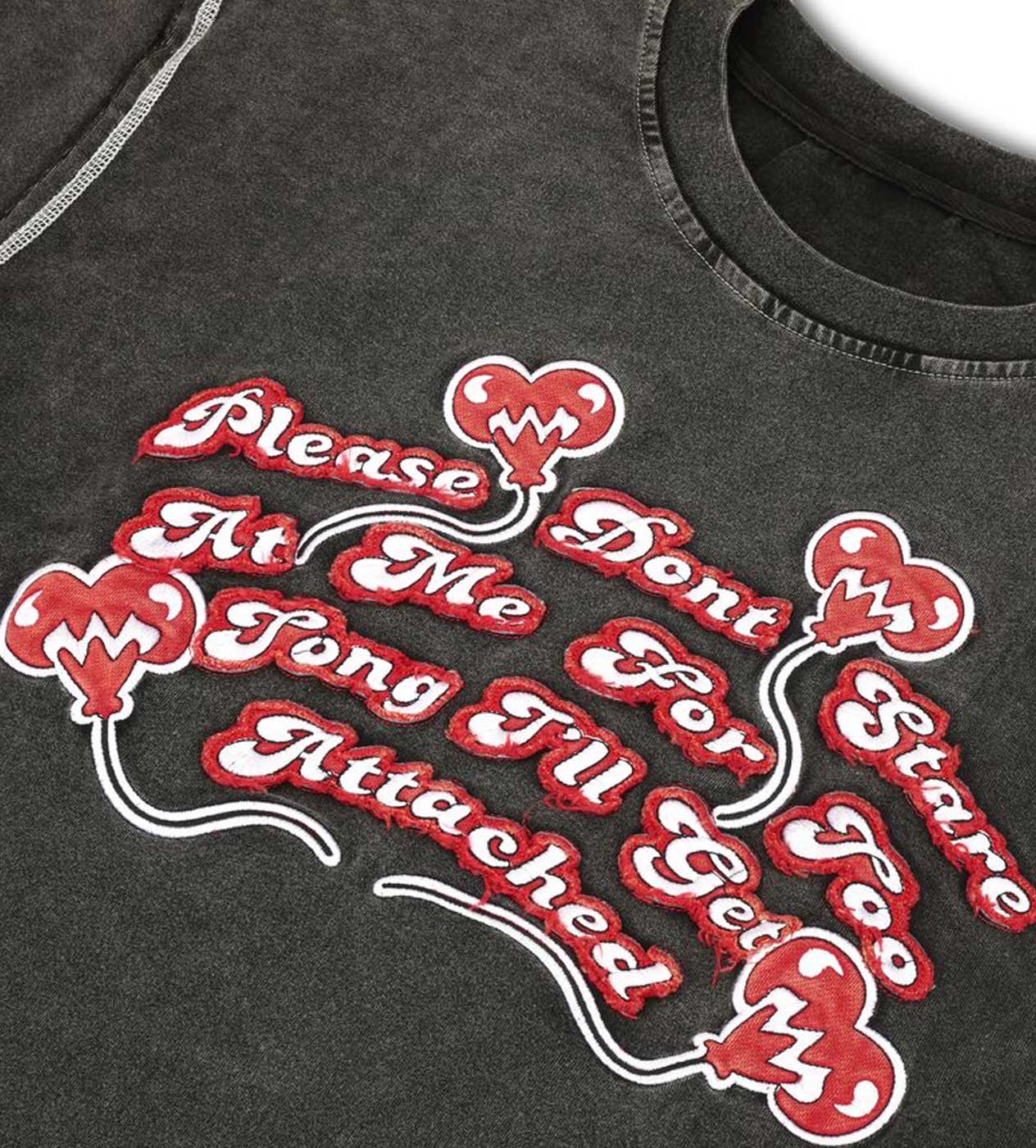 WNTD Don't Stare Tee Washed Black - Image 3