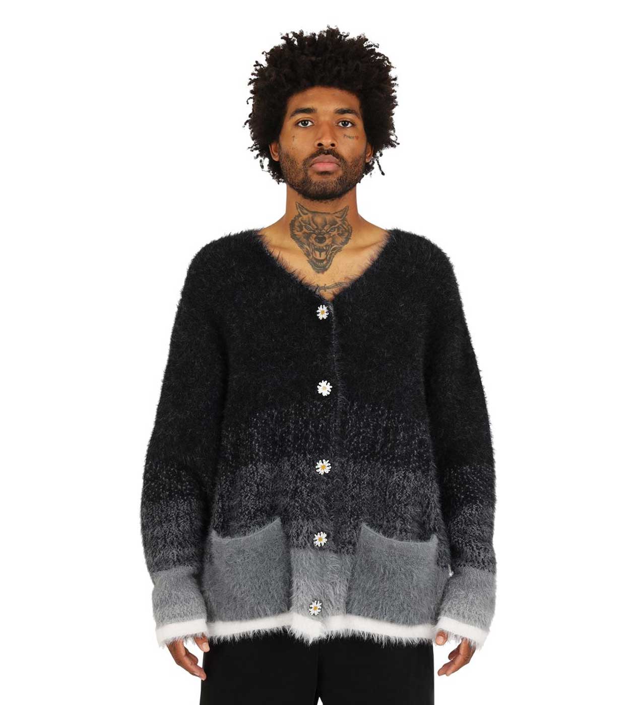 WNTD Mohair Cardigan Black - Image 2